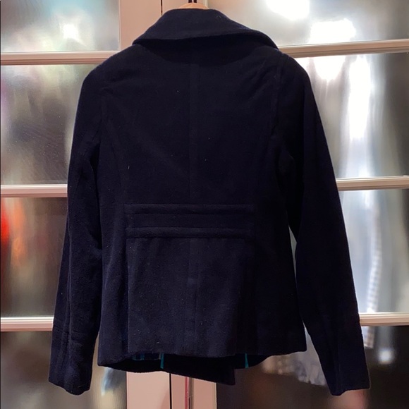 Navy blue wool pea coat - Picture 2 of 2